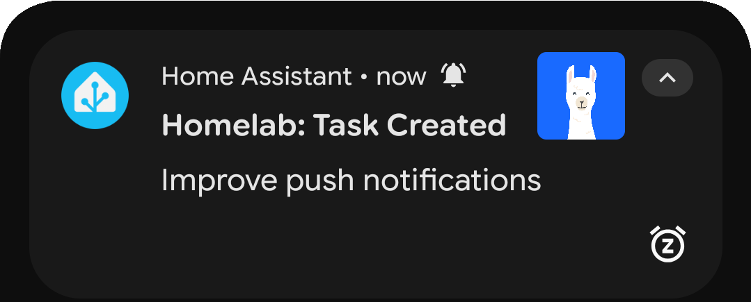 Vikunja task created notification